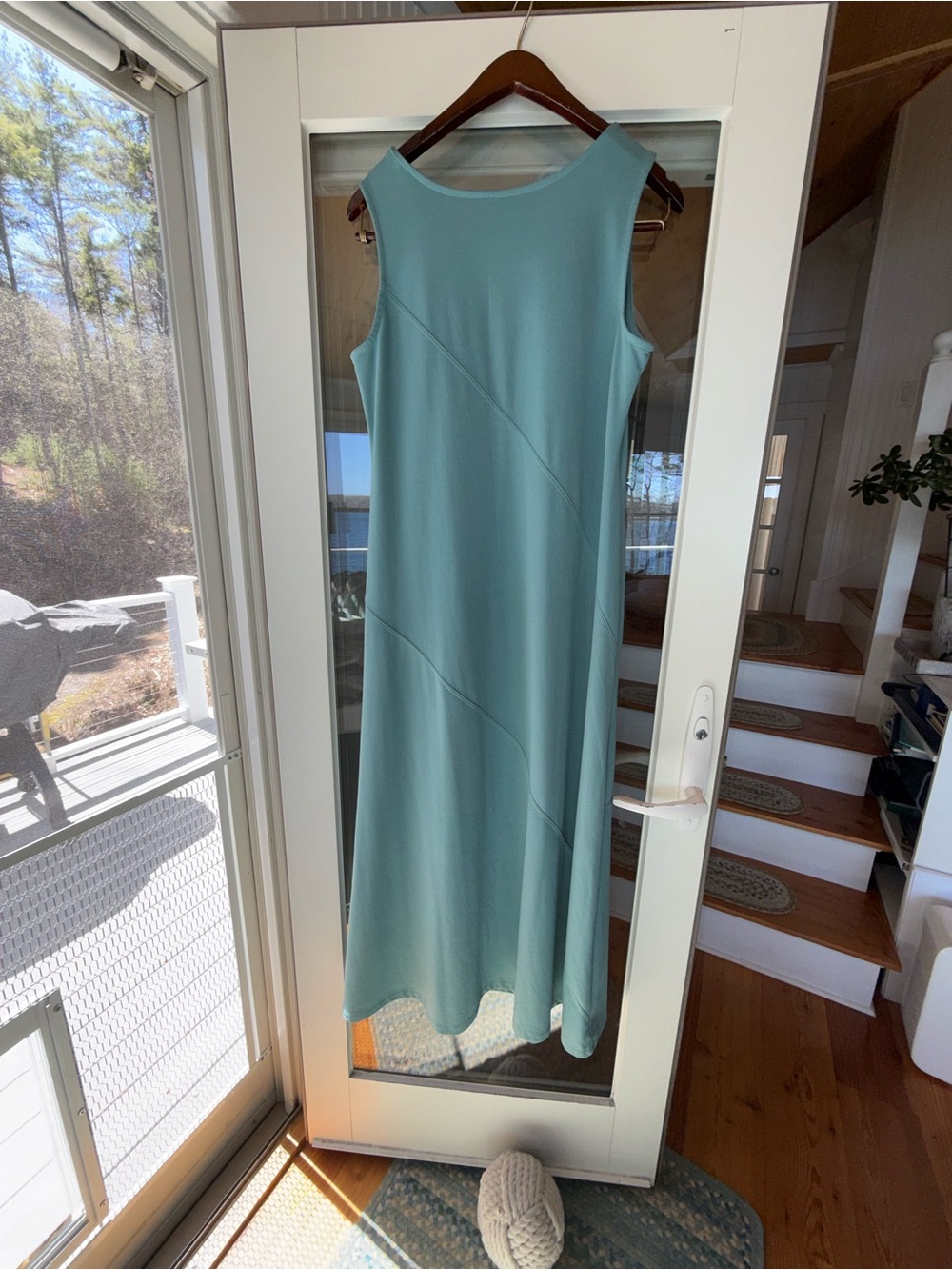 Coldwater Creek Teal Blue Sleeveless Maxi Dress - Picture 7 of 9
